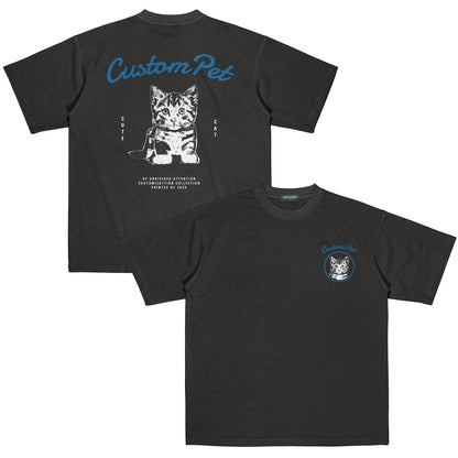 "CUSTOM CAT TEE #4" BLACK / MEDIUM FIT