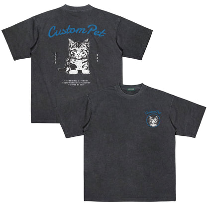 "CUSTOM PET TEE #4" WASHED BLACK / MEDIUM FIT