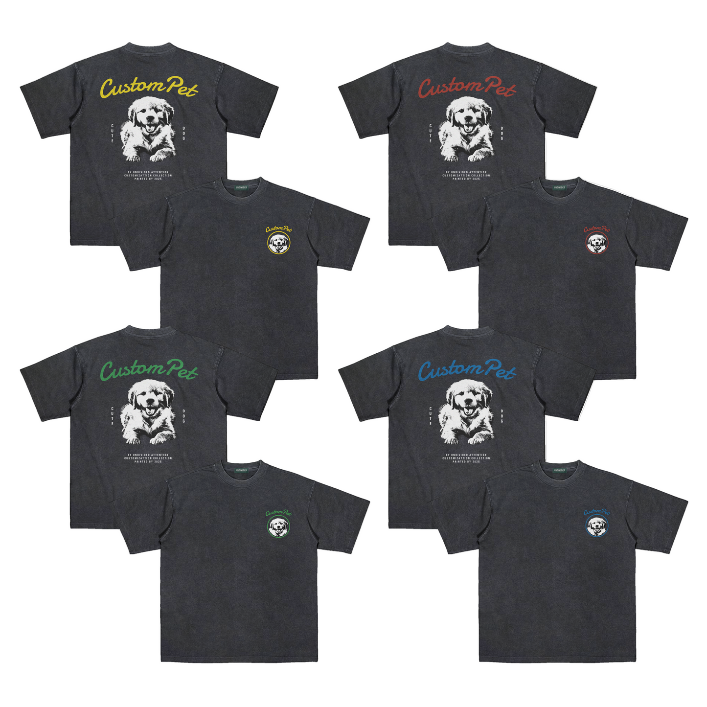 "CUSTOM DOG TEE #3" BLACK / MEDIUM FIT