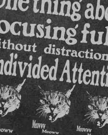 "TRIPLE CATS" WASHED BLACK / ZIP HOODIES