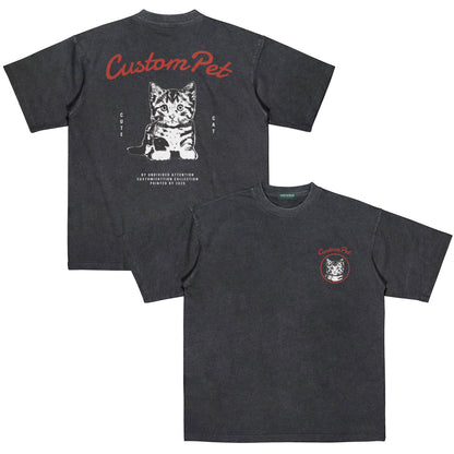 "CUSTOM PET TEE #4" WASHED BLACK / MEDIUM FIT