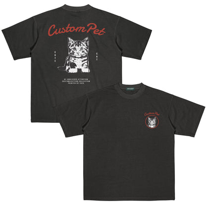 "CUSTOM CAT TEE #4" BLACK / MEDIUM FIT