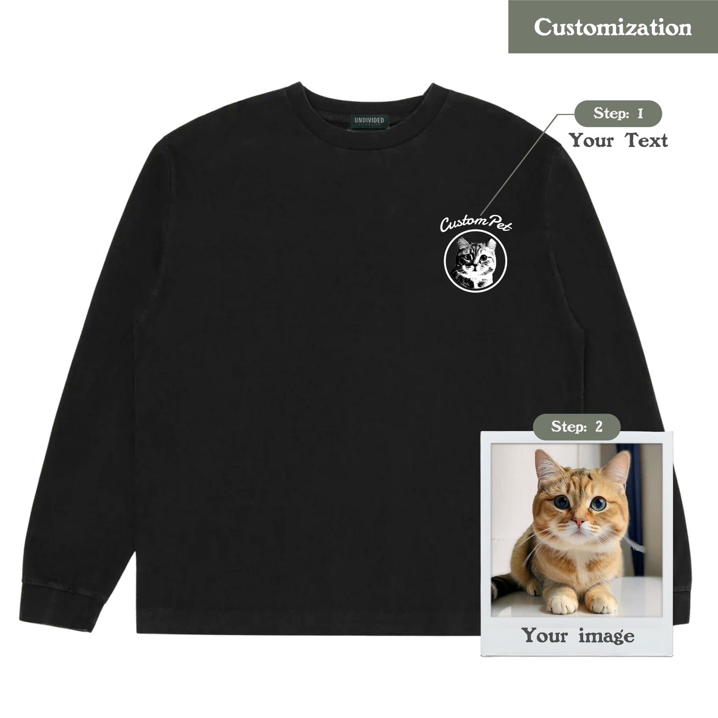 "CUSTOM PET TEE #5" BLACK / SWEATSHIRTS