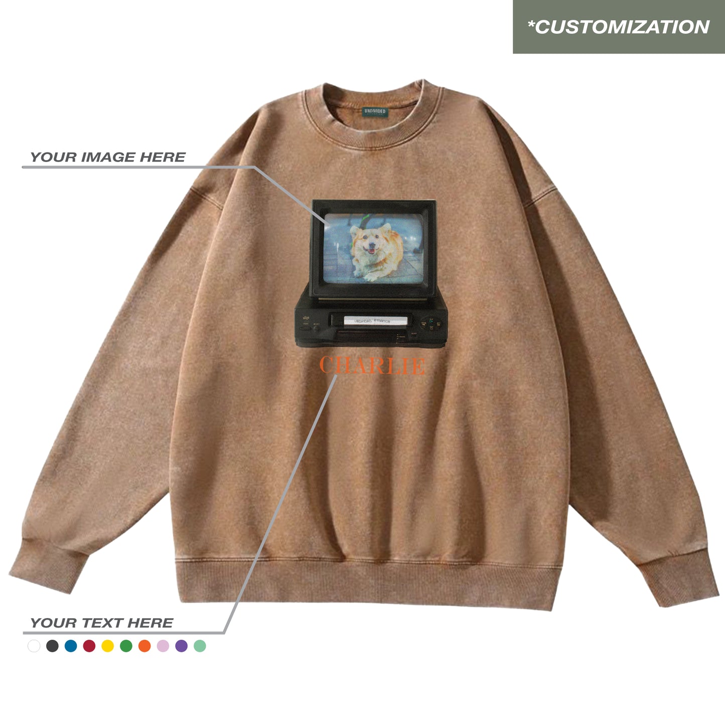 "TELEVISION - CUSTOMIZATION" BEIGE / SWEATSHIRT