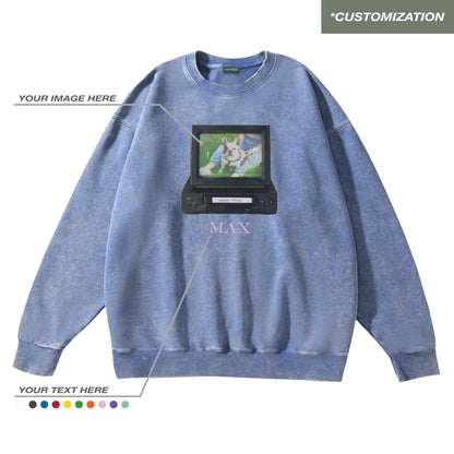"TELEVISION - CUSTOMIZATION" BLUE / SWEATSHIRT