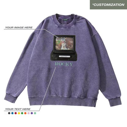 "TELEVISION - CUSTOMIZATION" PURPLE / SWEATSHIRT