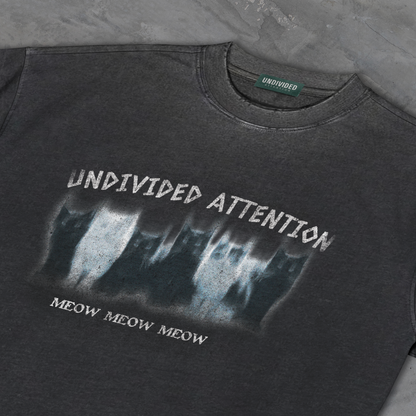 "MEOW MEOW MEOW" WASHED BLACK / MEDIUM FIT