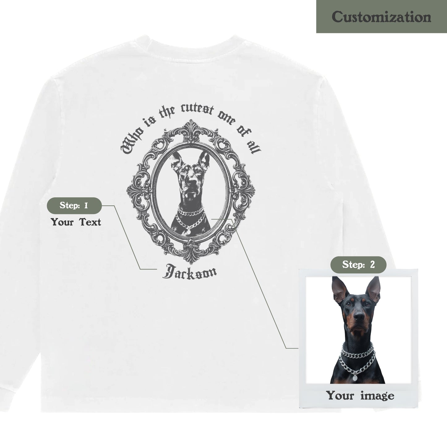 "MAGIC MIRROR #1 - CUSTOMIZATION"  / LONG SLEEVE T SHIRT