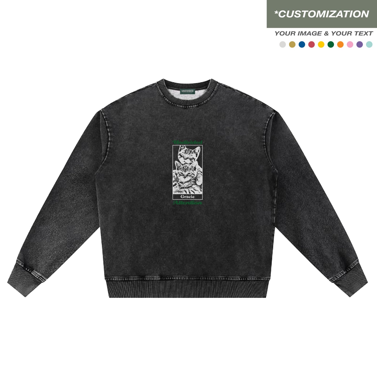 "CUSTOMIZATION #5" BLACK / SWEATSHIRT