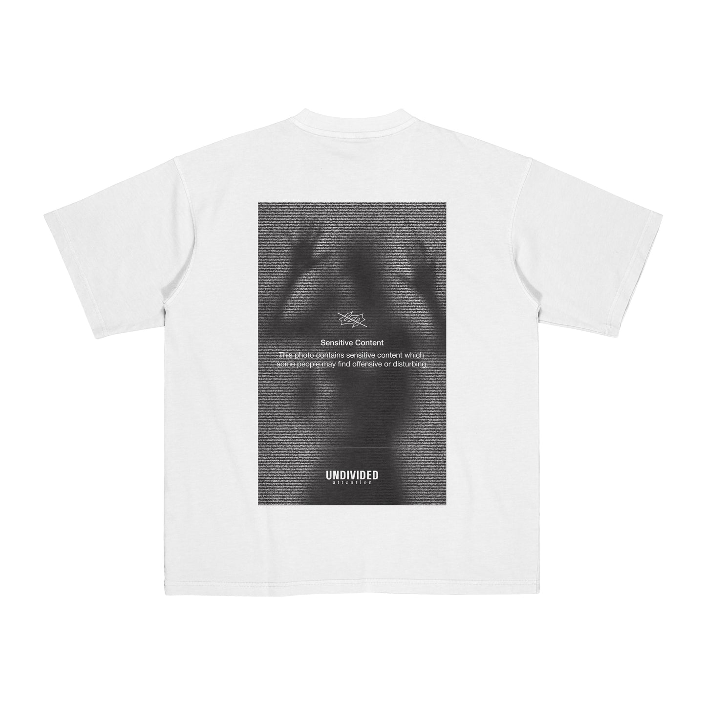 "SENSITIVE CONTENT PHOTOGRAPHIC" WHITE / MEDIUM FIT