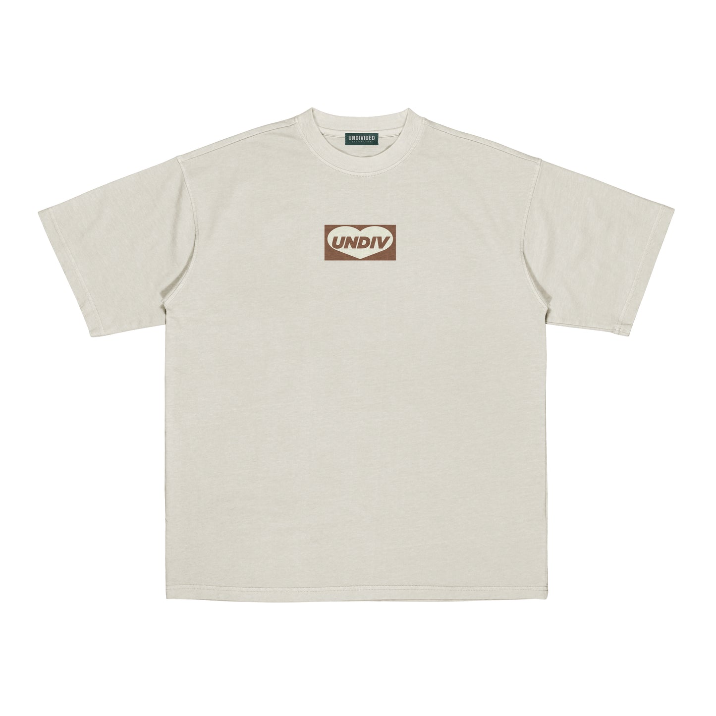 "UNDIVIDED BOX LOGO" BEIGE / MEDIUM FIT