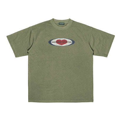 "TAGET HEART" OLIVE / MEDIUM FIT