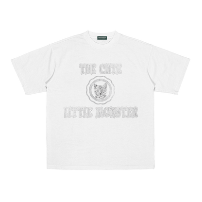 "THE CUTE LITTLE MONSTER #02" WHITE / OVERSIZED FIT