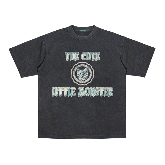"THE CUTE LITTLE MONSTER #01" BLACK / OVERSIZED FIT