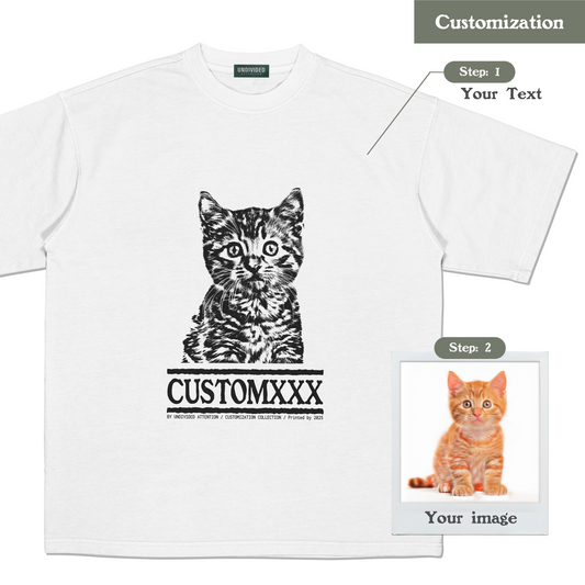 "CUSTOM PET TEE #1" WHITE / OVERSIZED FIT