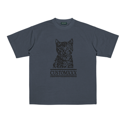"CUSTOM PET TEE #1" WHITE / OVERSIZED FIT