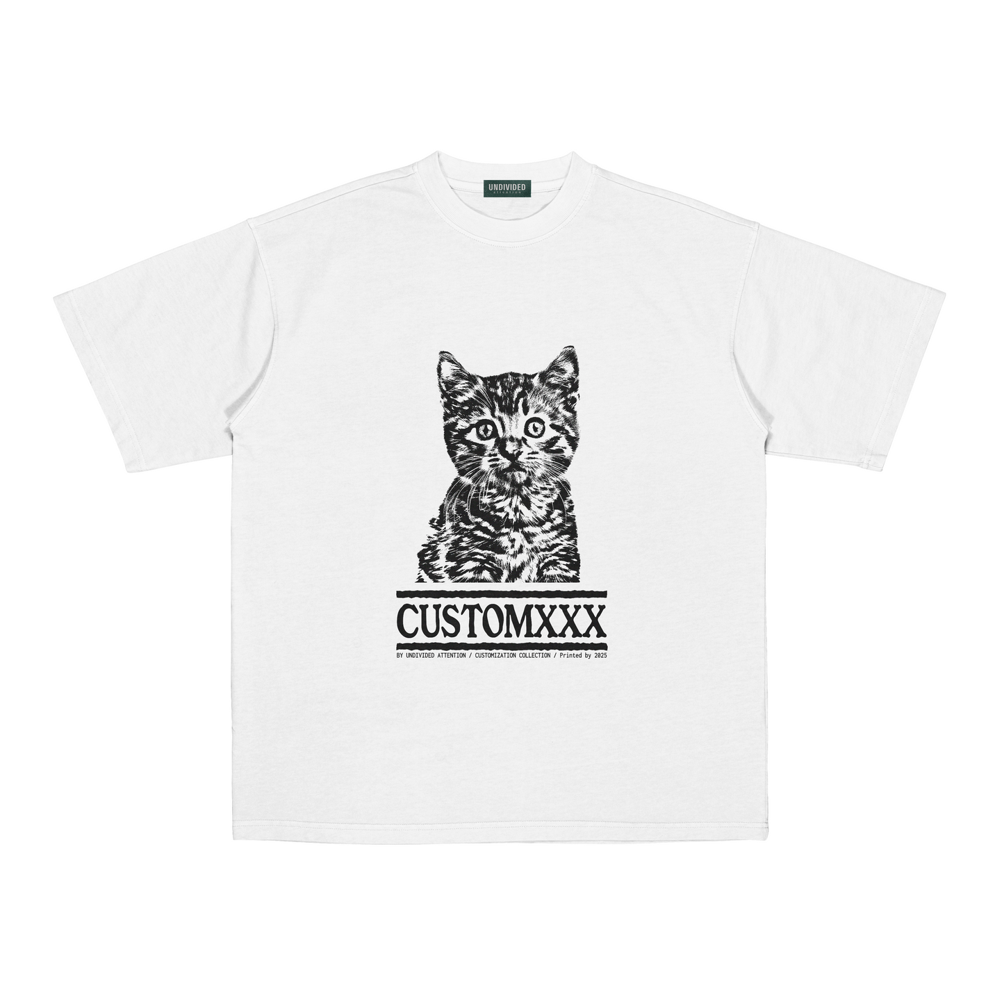 "CUSTOM PET TEE #1" WHITE / OVERSIZED FIT