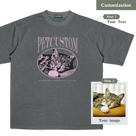 "CUSTOM PET TEE #2" GREY / MEDIUM FIT