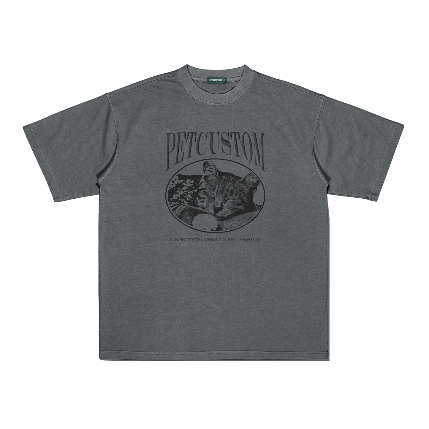 "CUSTOM PET TEE #2" GREY / MEDIUM FIT