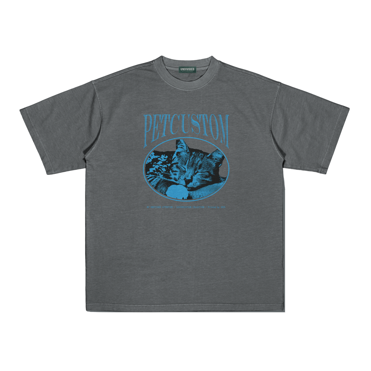 "CUSTOM PET TEE #2" GREY / MEDIUM FIT