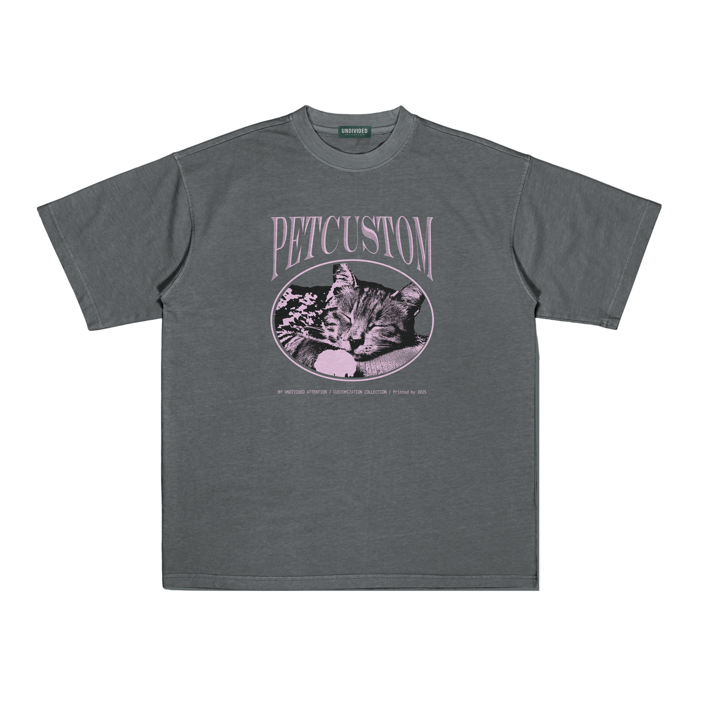 "CUSTOM PET TEE #2" GREY / MEDIUM FIT