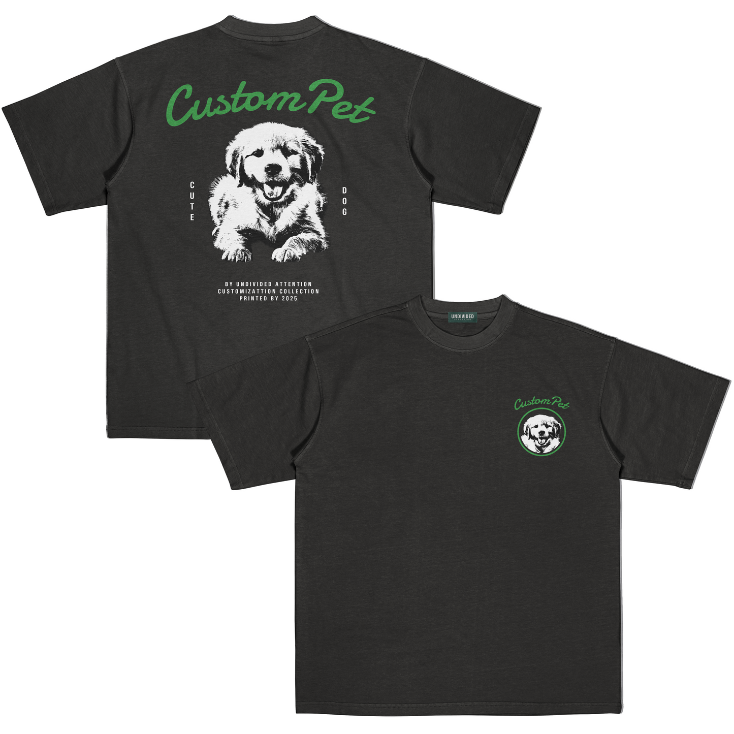 "CUSTOM DOG TEE #3" BLACK / MEDIUM FIT