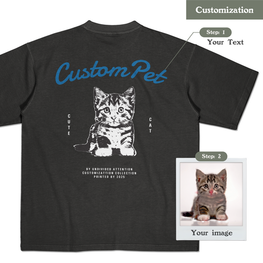 "CUSTOM CAT TEE #4" BLACK / MEDIUM FIT
