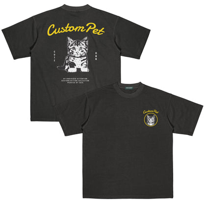 "CUSTOM CAT TEE #4" BLACK / MEDIUM FIT